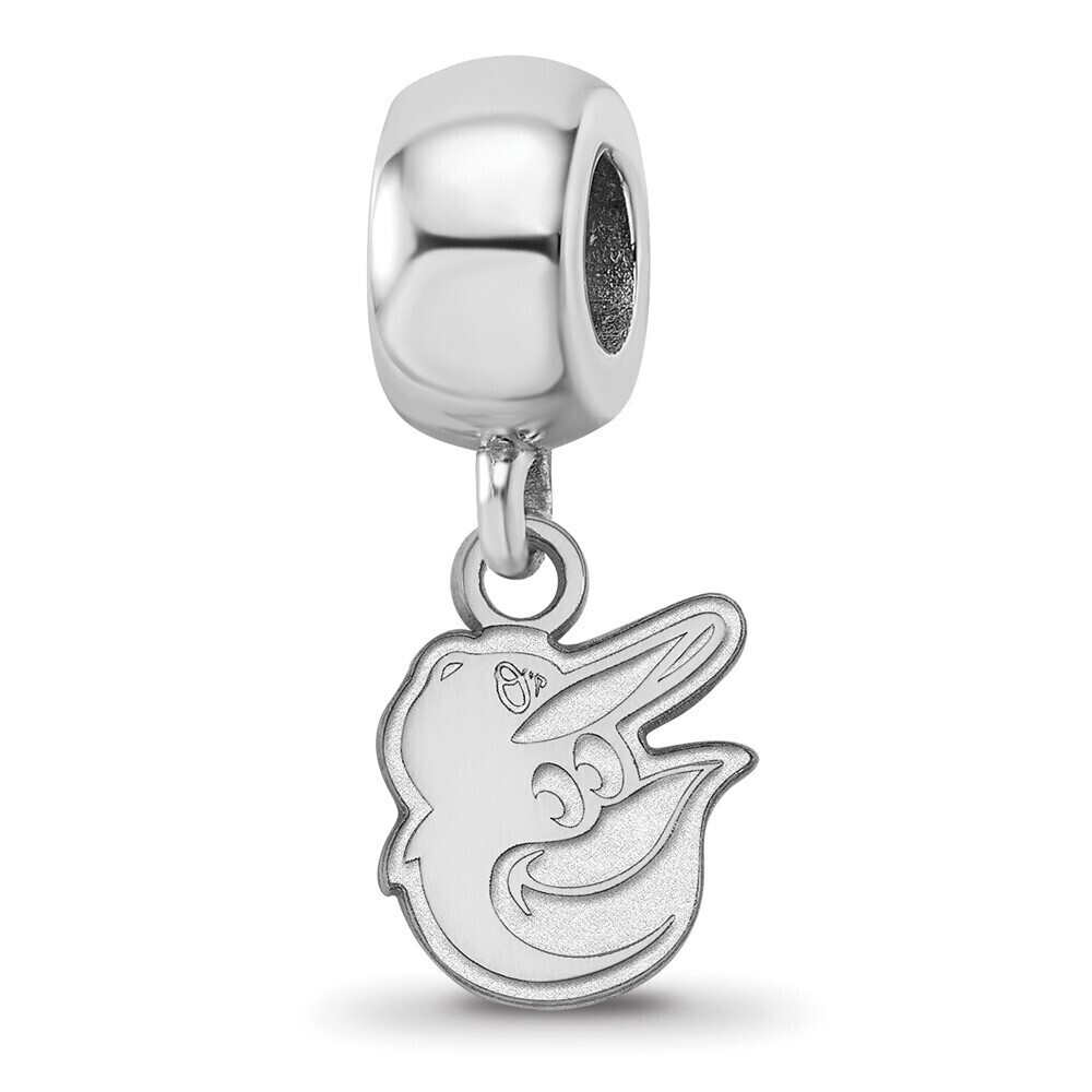 Kazi Luxury SS Rh-p MLB LogoArt Baltimore Orioles X-Small Dangle Bead